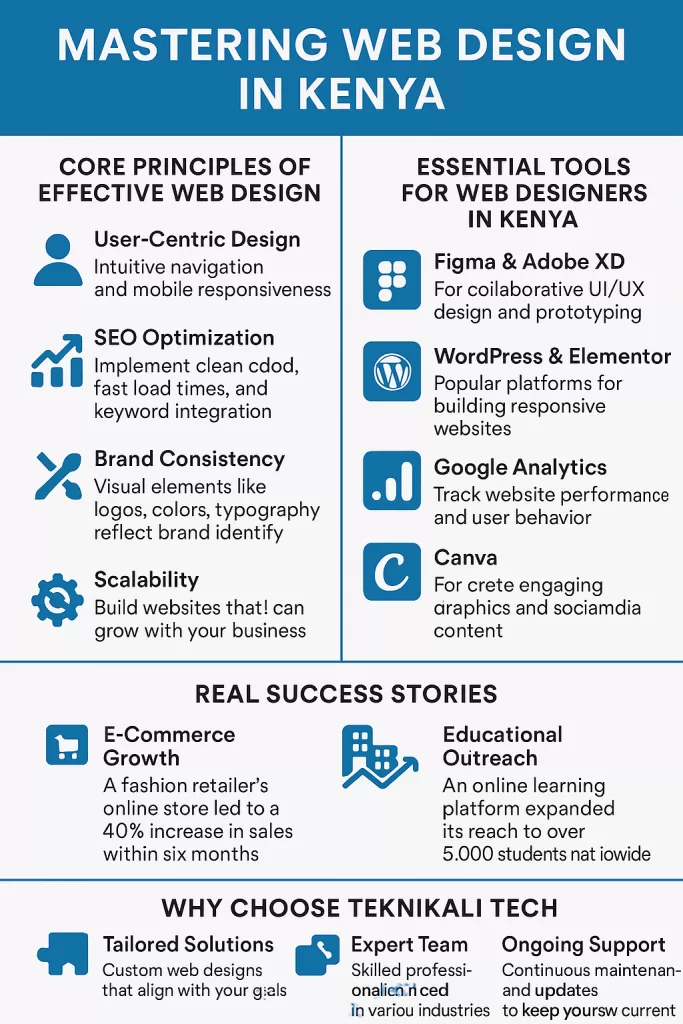 Visual Representation of Mastering Web Design in Kenya